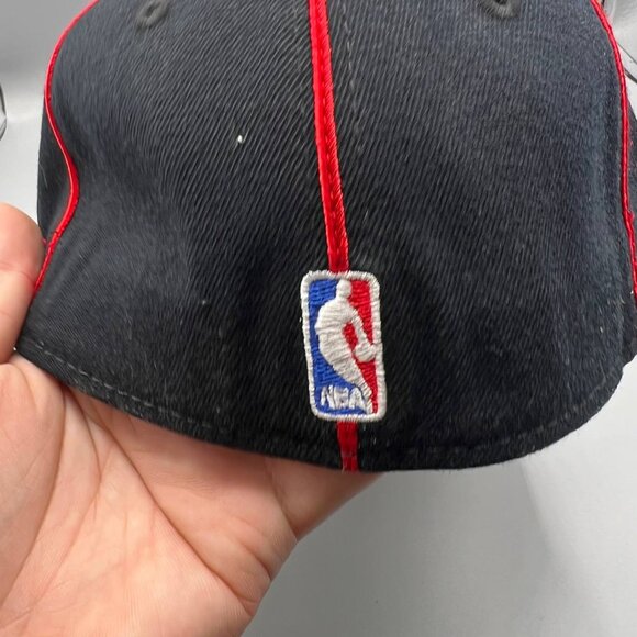 Vintage Philadelphia 76ers Hat Youth Boys Black Reebok Stretch Fitted Cap New - Picture 7 of 8